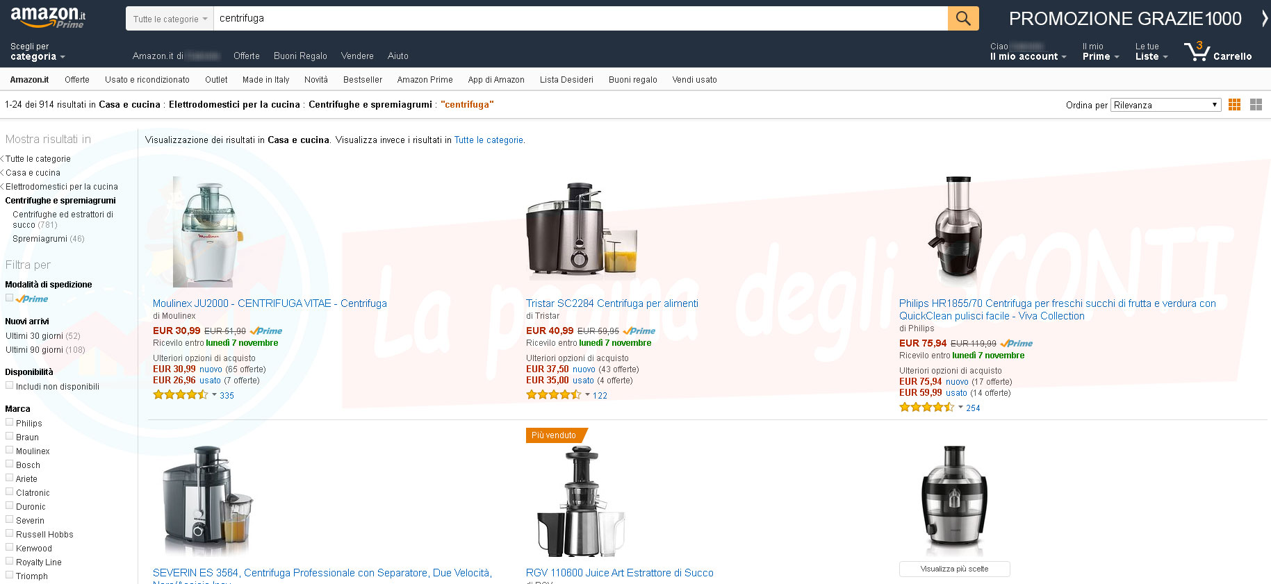 Come selezionare i prodotti venduti e spediti da Amazon