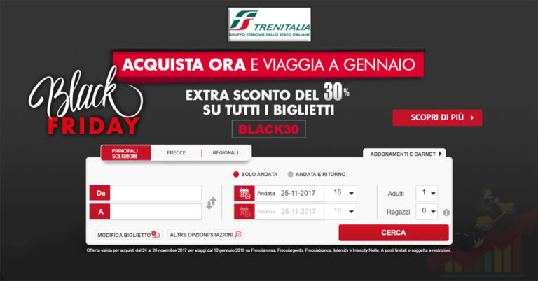 Black Friday Trenitalia