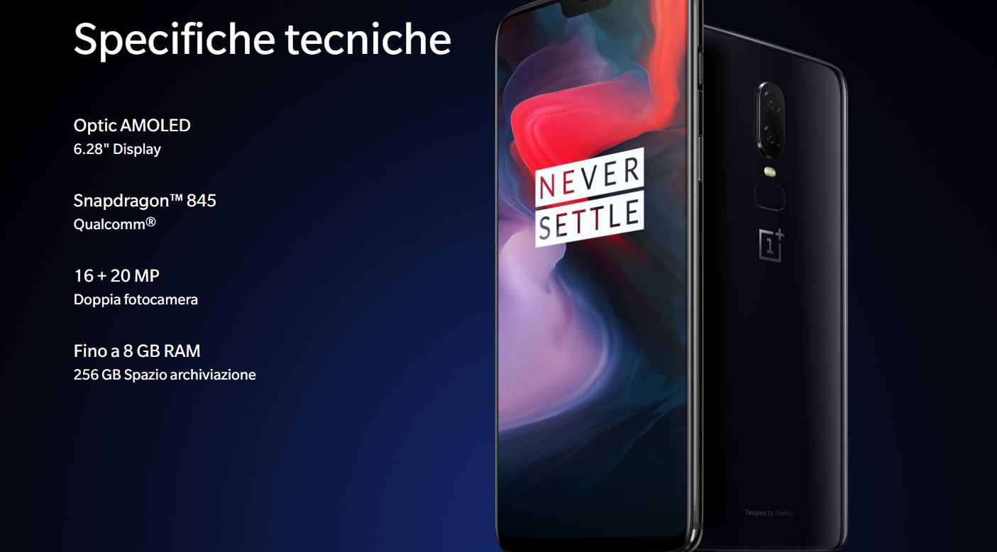 Lancio ufficiale OnePlus 6