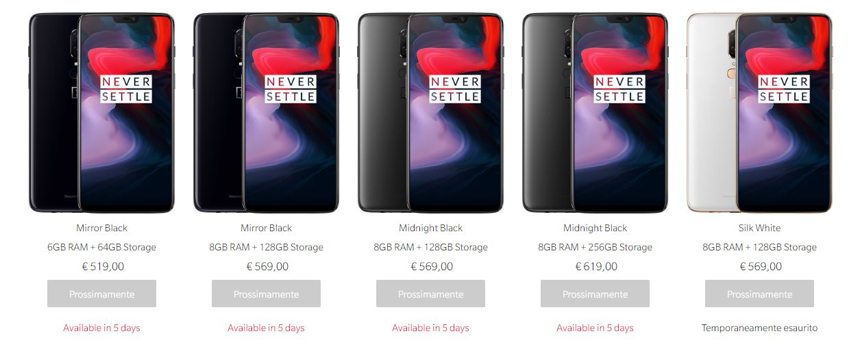 Lancio ufficiale OnePlus 6