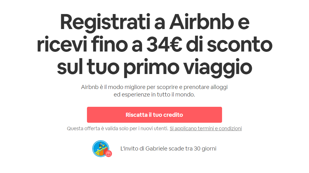 codice sconto Airbnb
