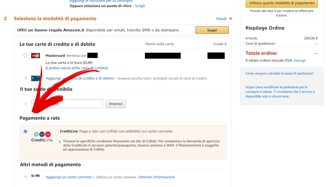 Su Amazon arriva il pagamento a rate tramite CreditLine di Cofidis!