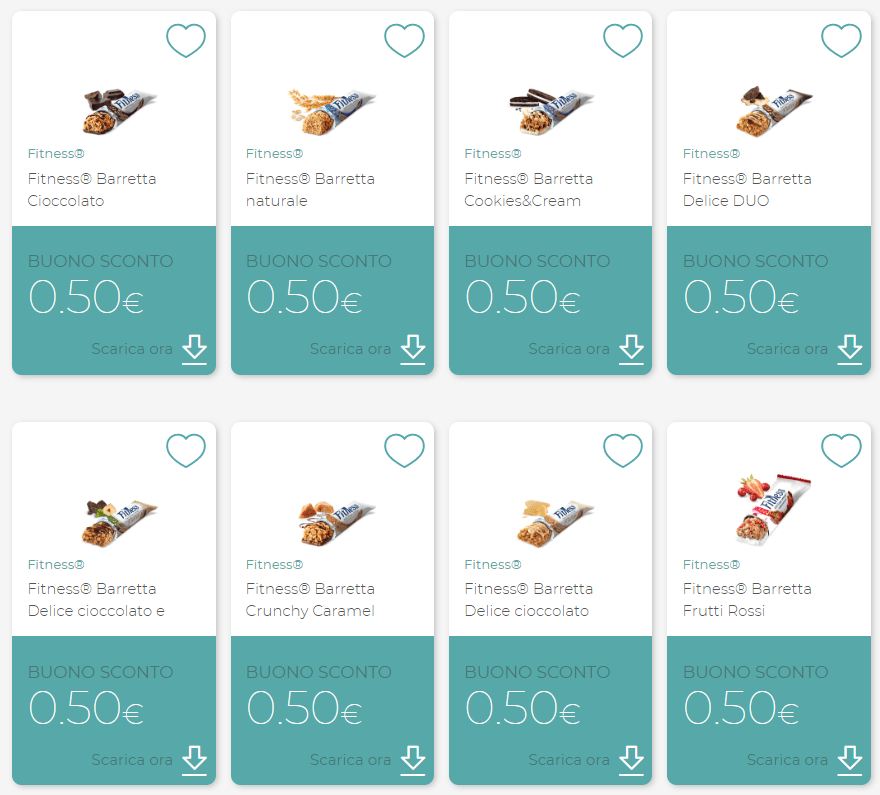 buoni sconto nestlé barrette fitness