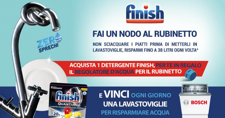 finish concorso lavastoviglie fai un nodo al rubinetto