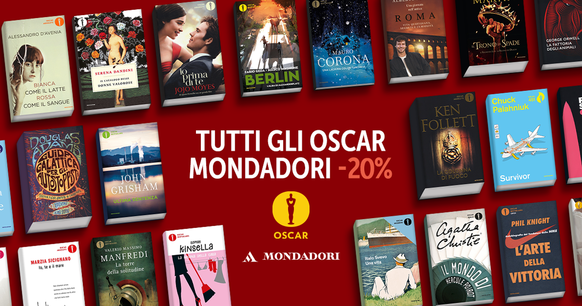 Mondadori: fino al 18 aprile, sconto del 20% su tutti gli Oscar!