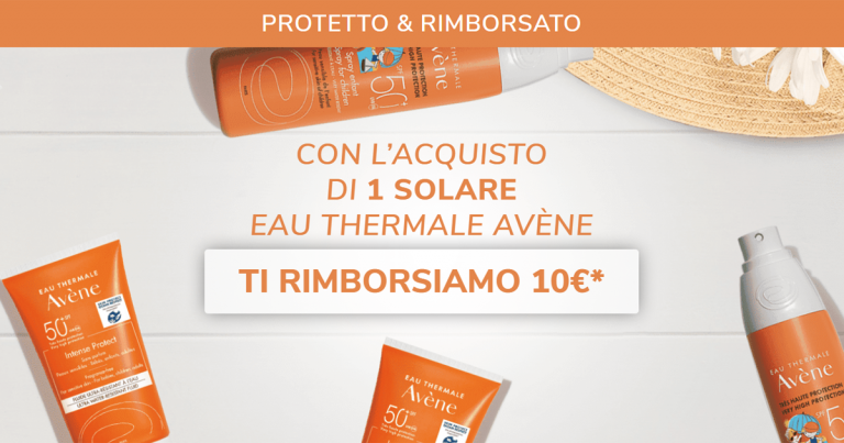crema solare rimborso avène cashback