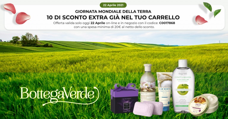 giornata della terra bottega verde sconto