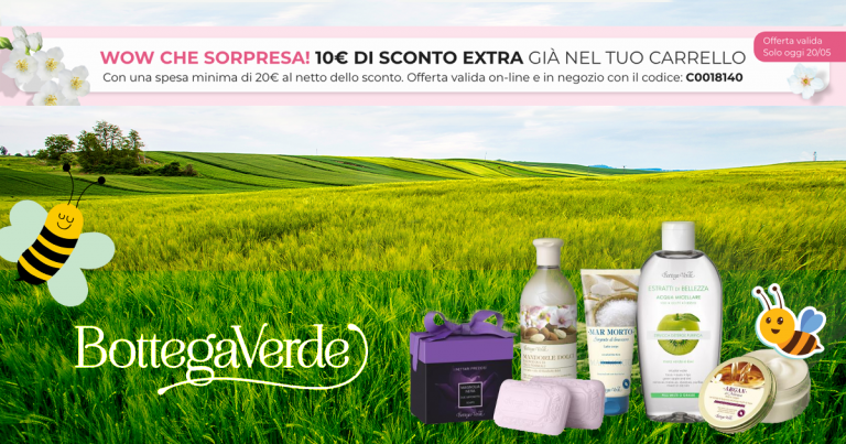 giornata mondiale delle api codice sconto bottega verde 10€