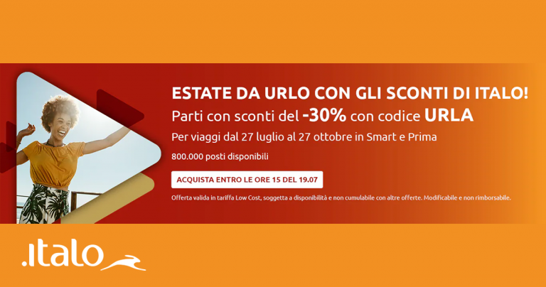 codice sconto italo estate