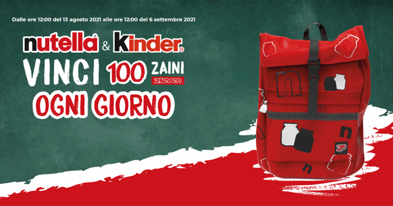 nutella concorso zaini seven