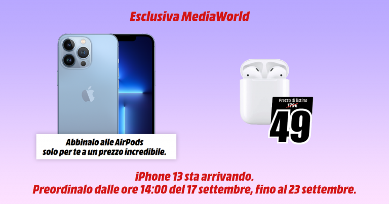 airpods iphone 13 preordine