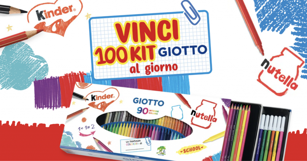 concorso Kinder Nutella Giotto 
