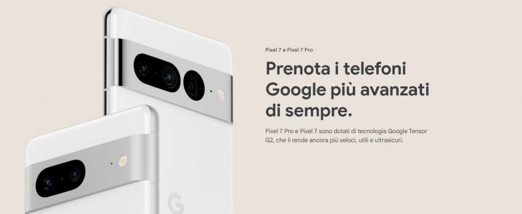 google pixel 7 pro preordine