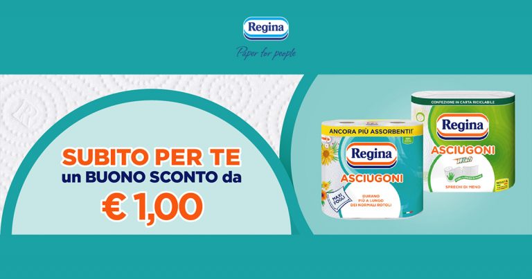 buono sconto regina asciugoni