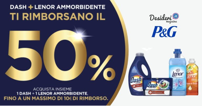 cashback Dash e Lenor