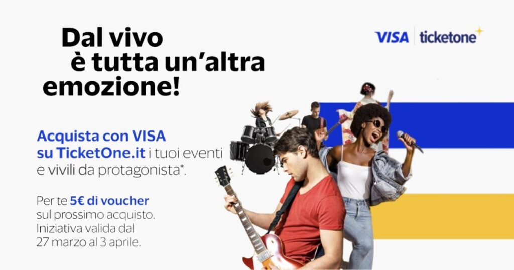 TicketOne promozione Visa 