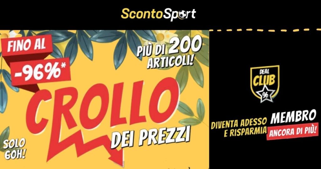 Crollo prezzi ScontoSport