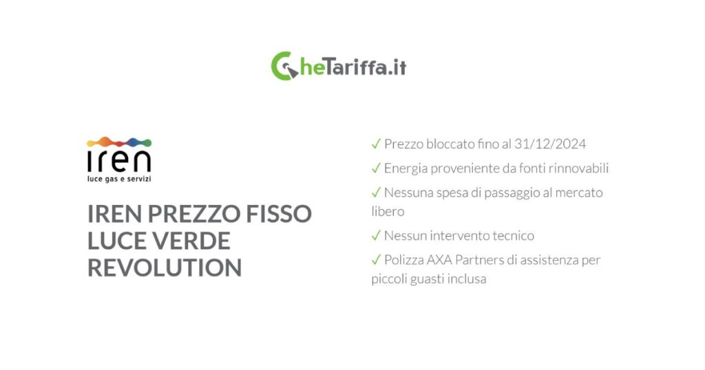 Iren luce prezzo fisso 