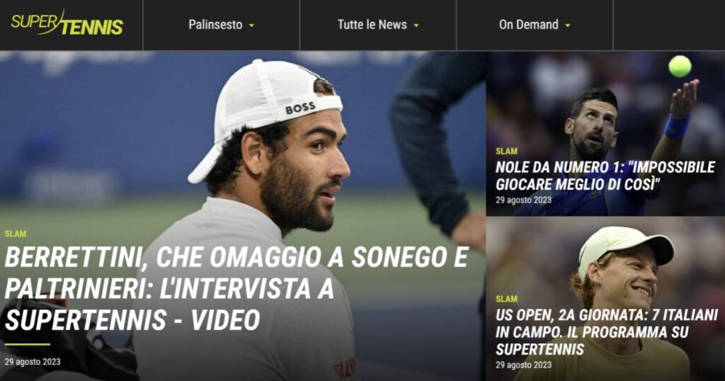 US Open 2023 programmazione