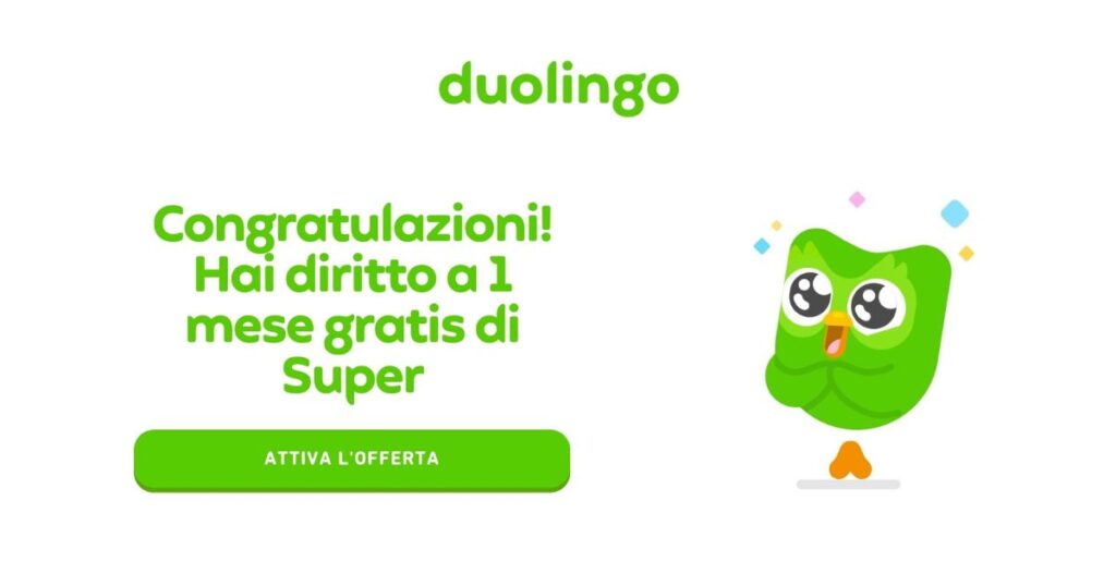 promozione Duolingo Plus
