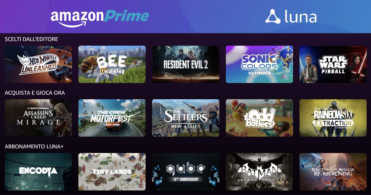 Amazon Luna disponibile in Italia ecco come funziona!