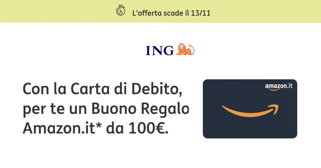 buono amazon conto corrente arancio