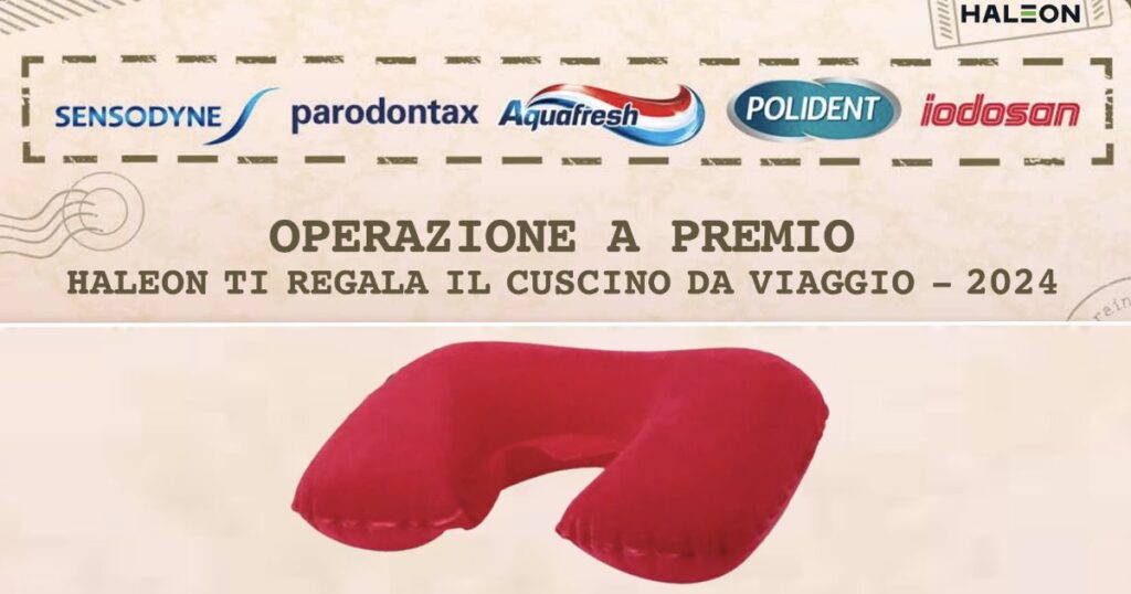 haleon cuscino da viaggio omaggio 