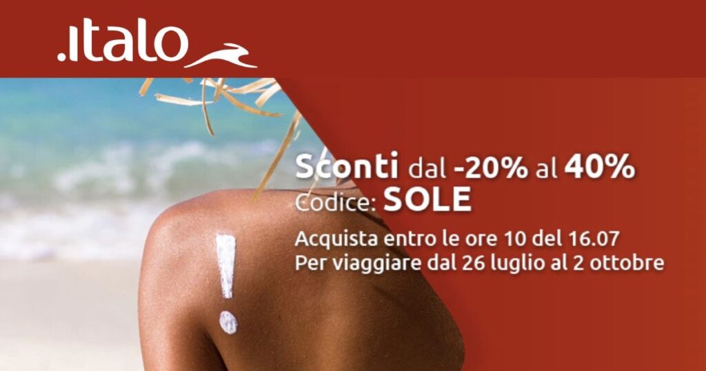 italo codice sconto 