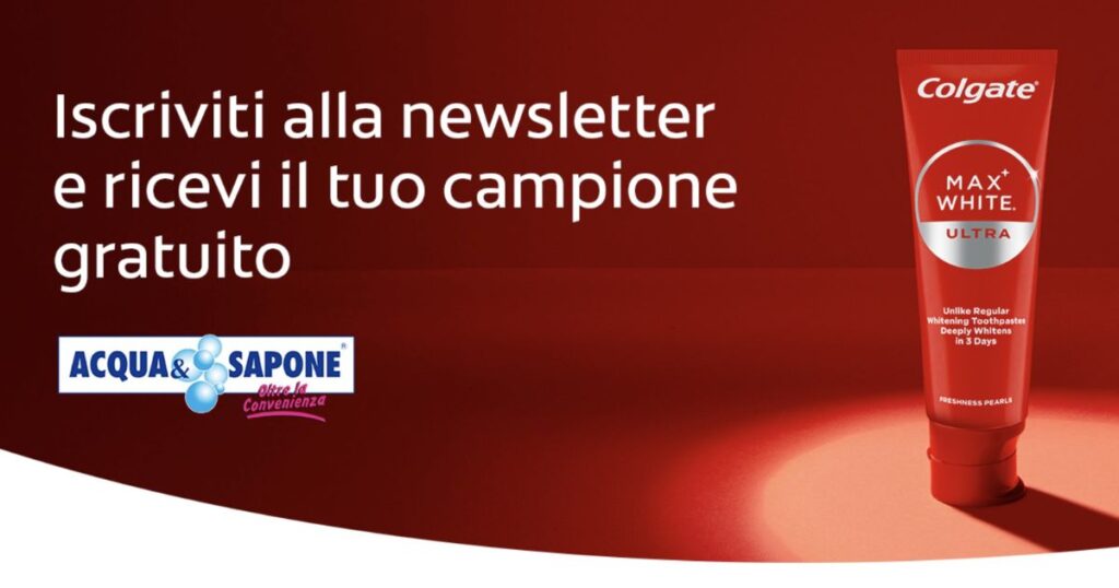 acqua & sapone omaggio colgate