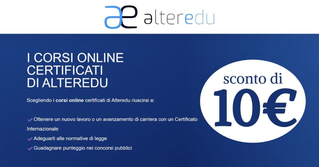 alteredu codice sconto
