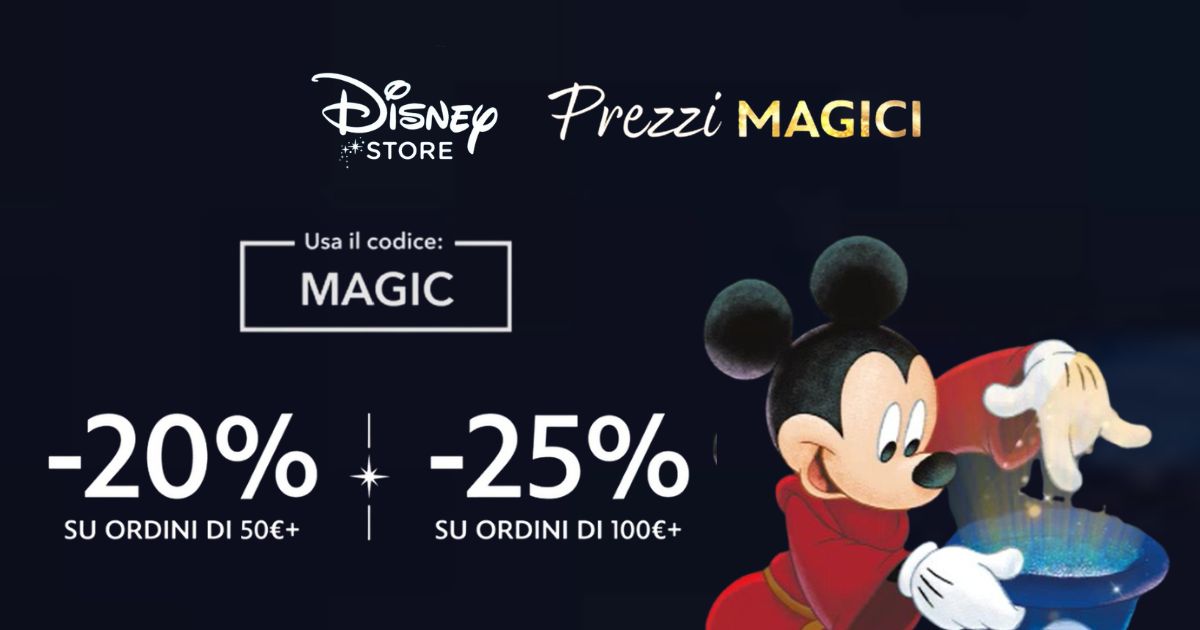 disney store codice sconto