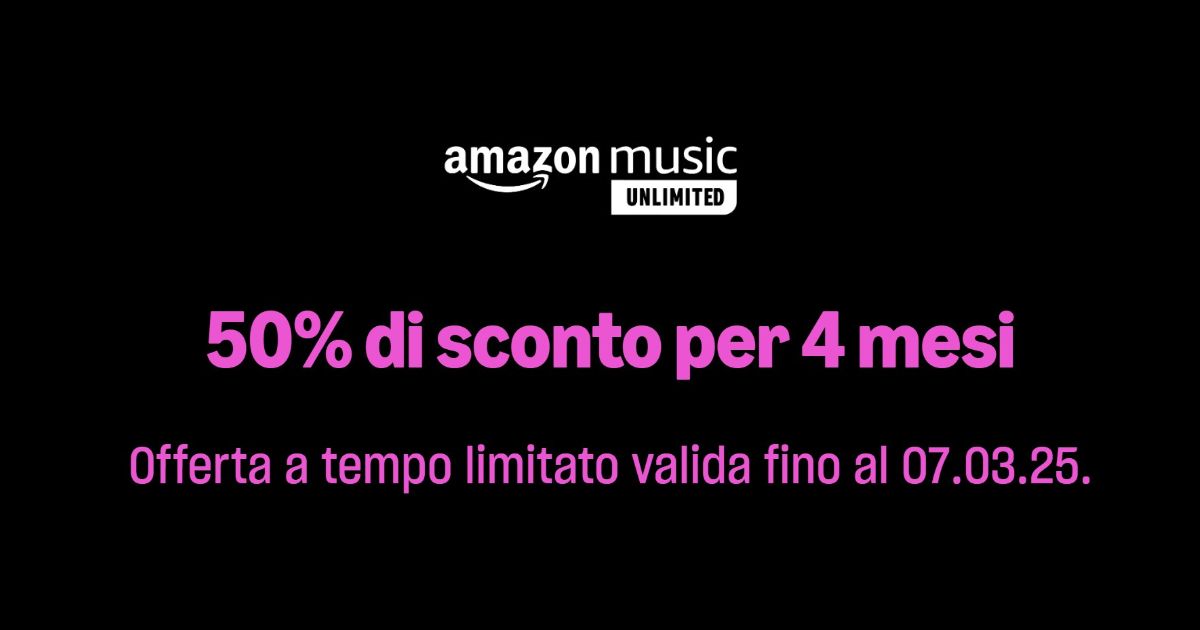 amazon music unlimited 50%