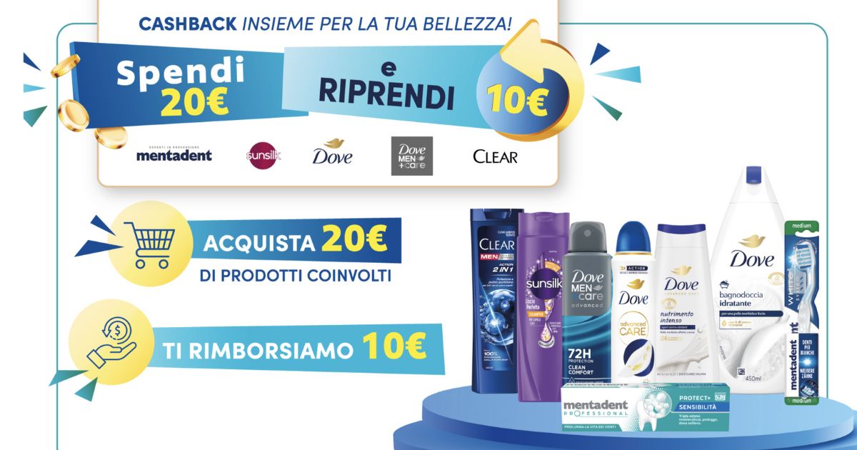 cashback insieme per la tua bellezza