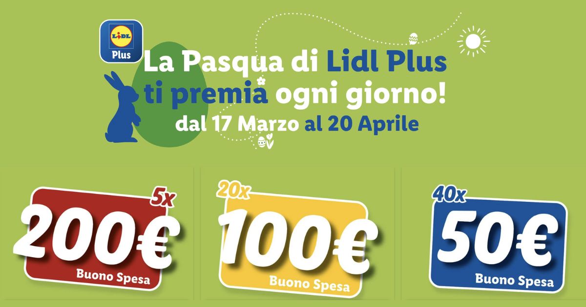concorso lidl plus pasqua 