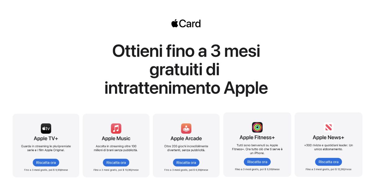 servizi apple gratis