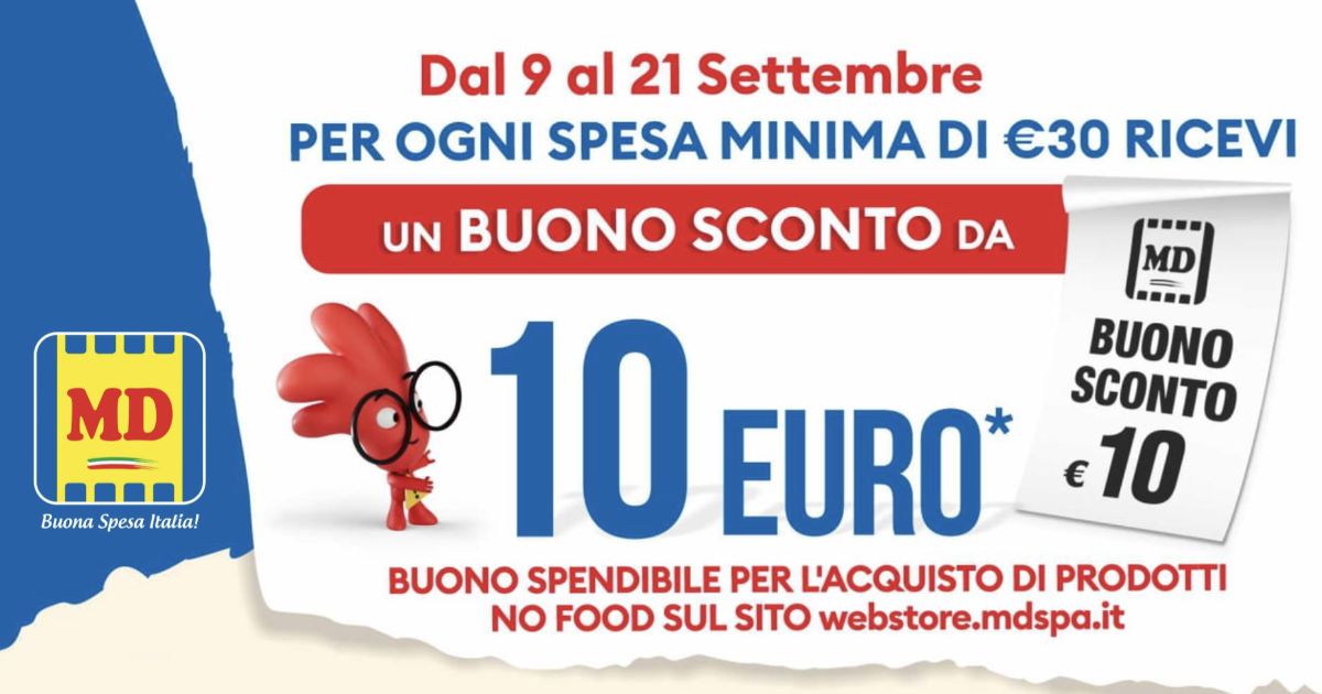 md buono sconto