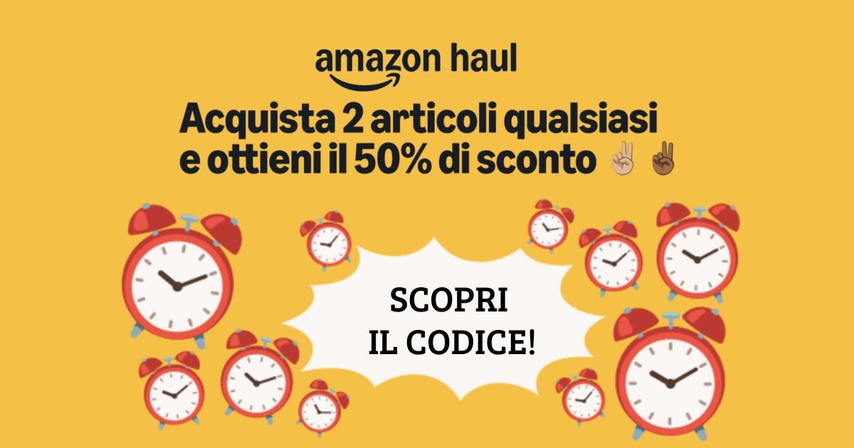 amazon haul codice sconto 