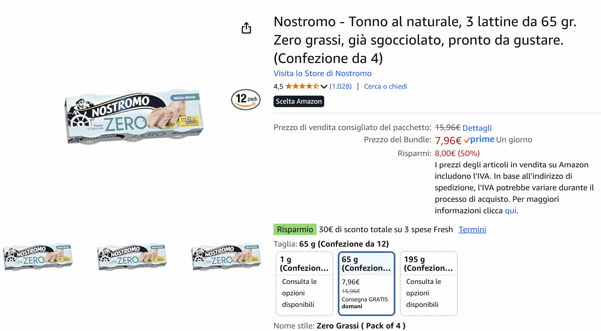 tonno nostromo offerta amazon 