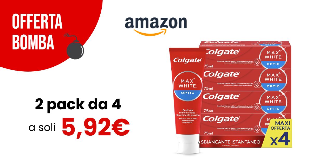 dentifricio colgate offerta amazon 
