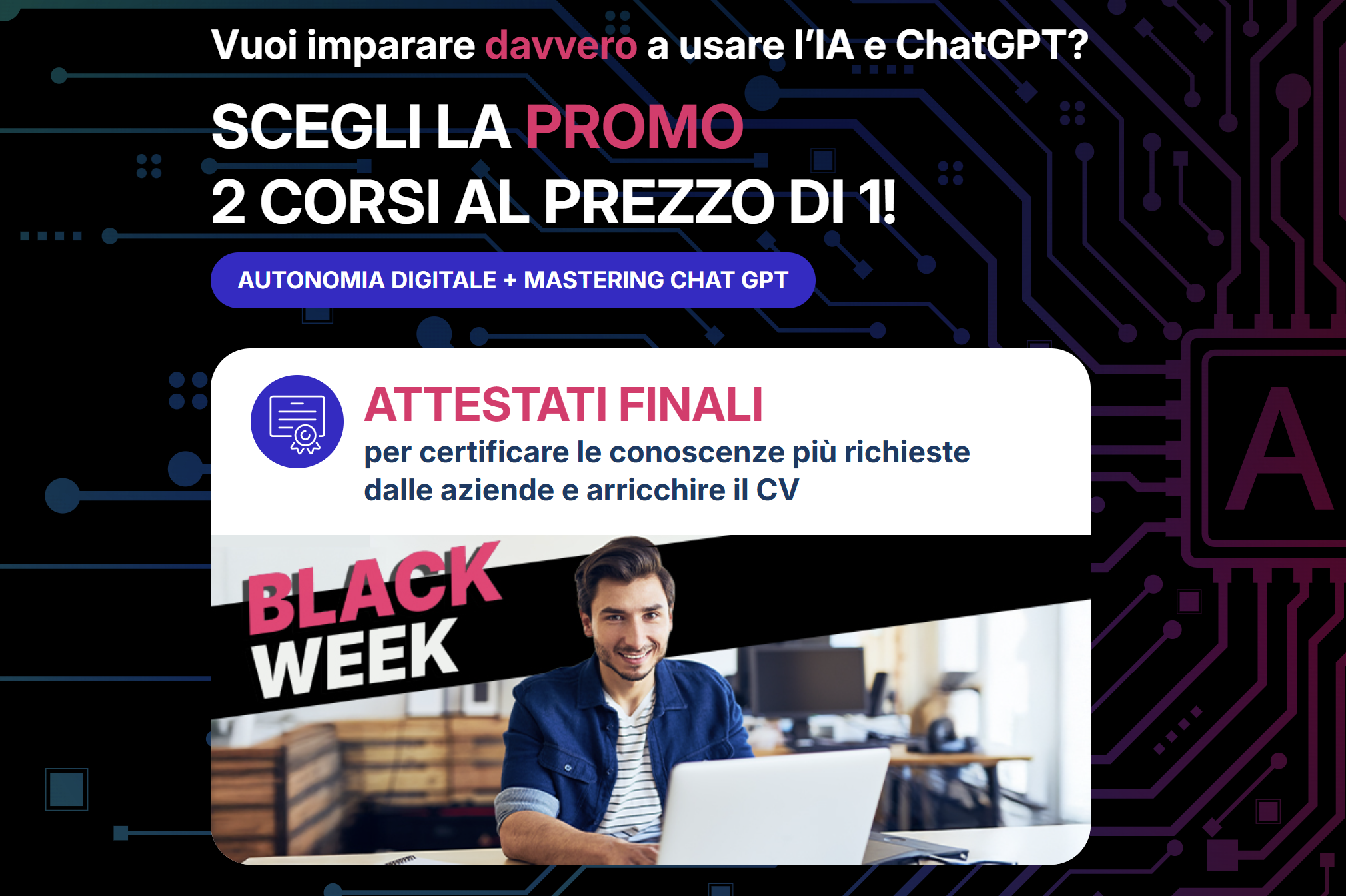 corsi ai black friday 