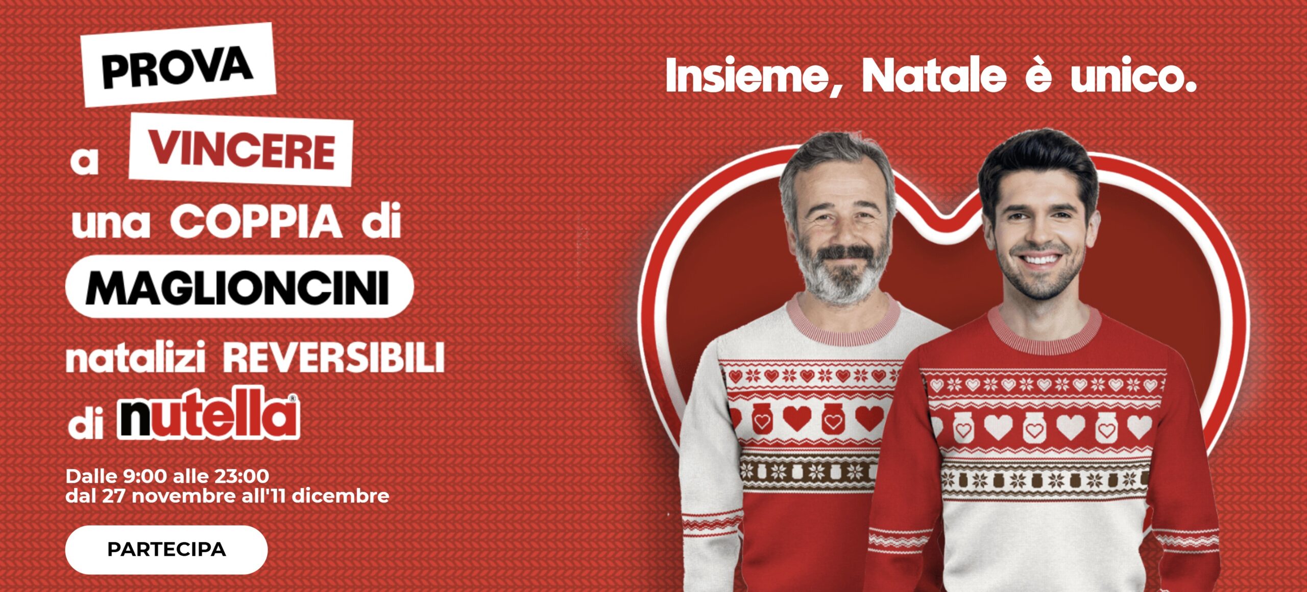 concorso nutella maglioni