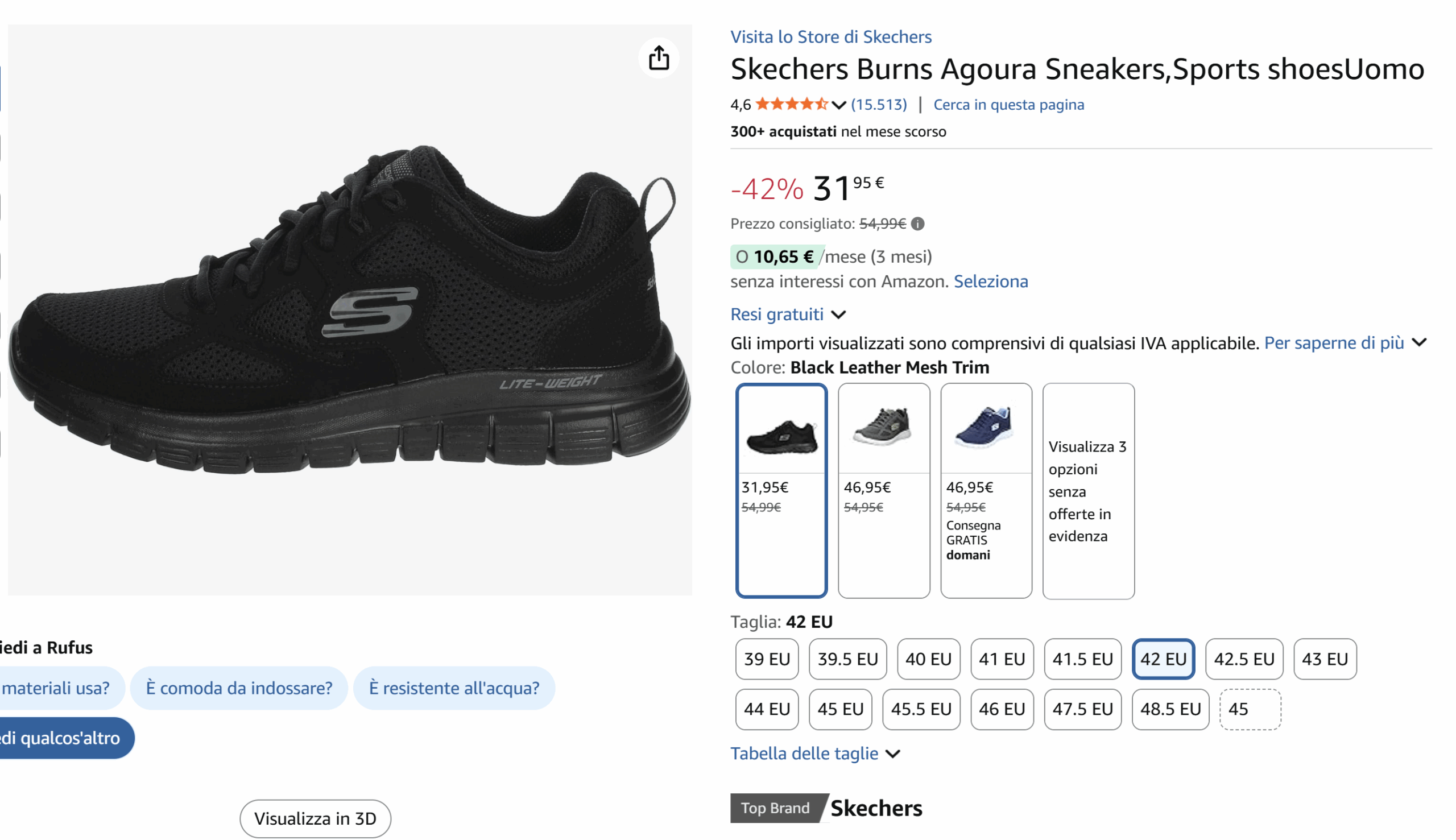 skechers offerta amazon