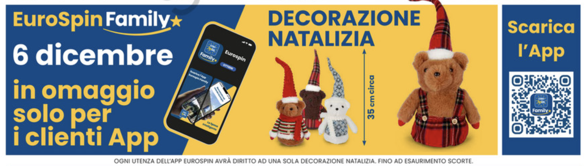 eurospin orsetto natalizio