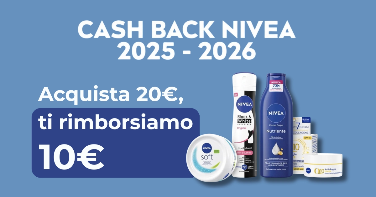 nivea cash back 2025-2026