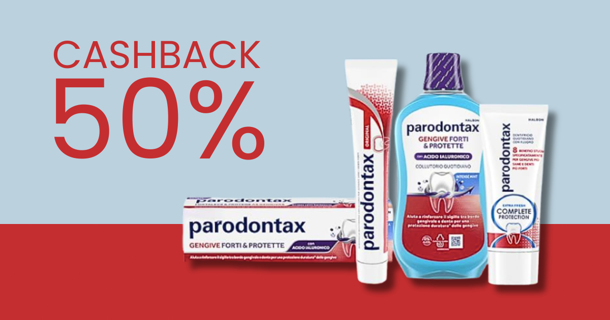 cashback 50% parodontax